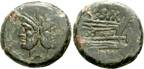 clovia roman coin as